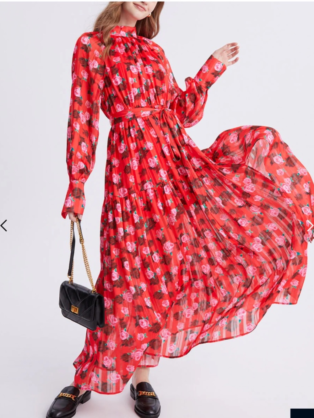 Urban revivo red long dress